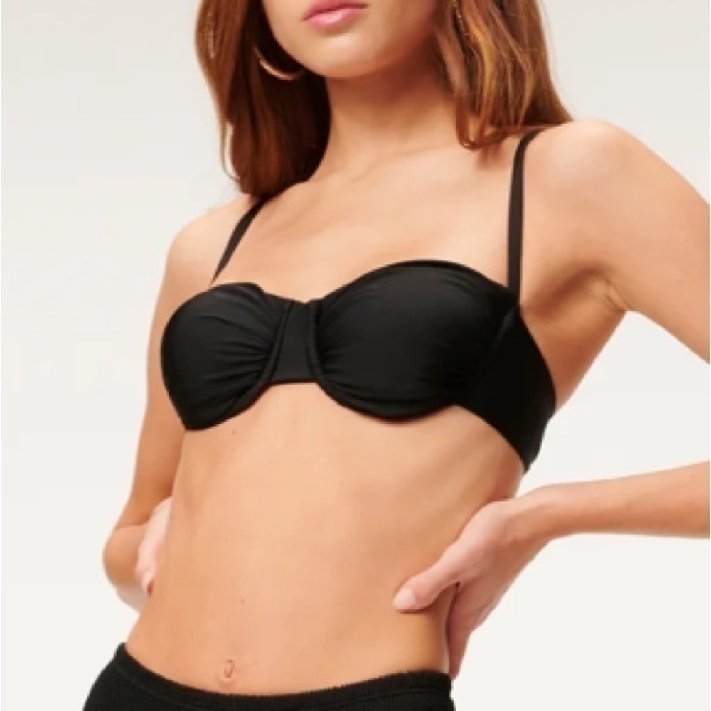 Good American Ruched Demi Cup Bikini Top in size 1 (S), NWT
